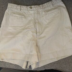Cream Bike Shorts Lightweight Cotton Blend